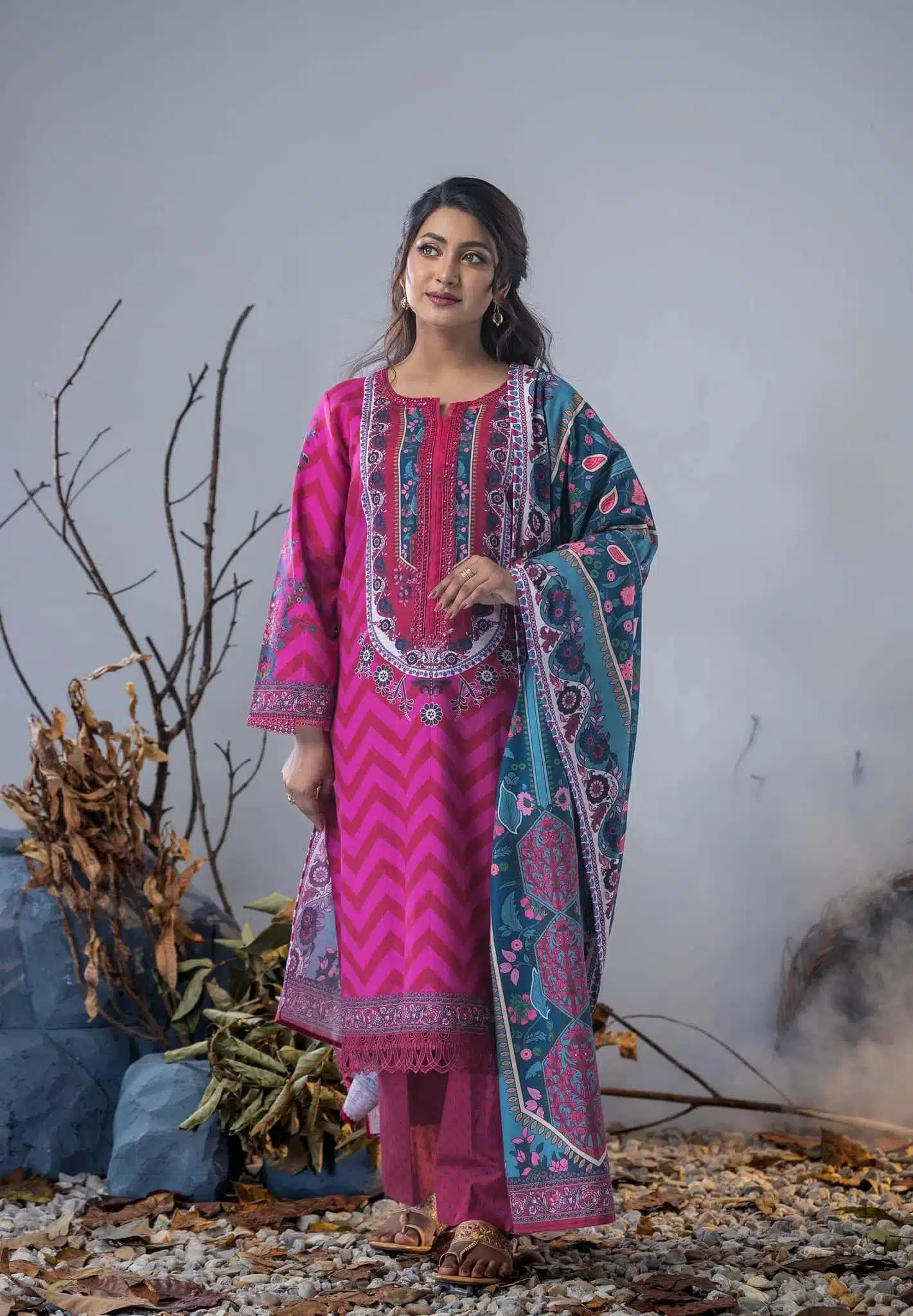 Pakistani Three Piece Dress Collection | Rangdhonu Pakistani three piece dress collection for women in Bangladesh by Rangdhonu